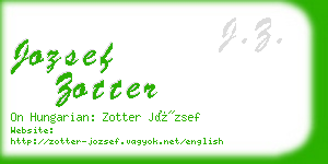 jozsef zotter business card